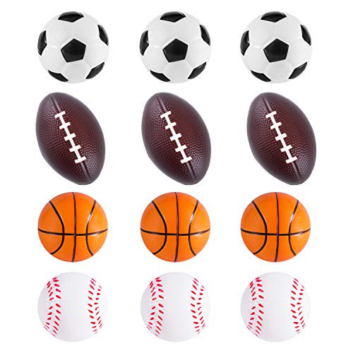 Mini Foam Sports Balls 12 Pack Balls for Kids Adults Mini Baseba