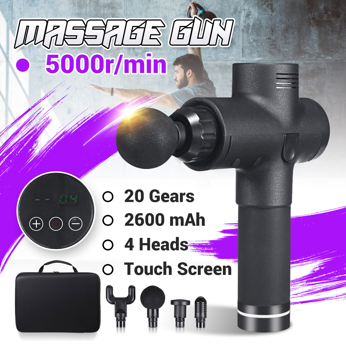 Cordless Massage Gun Handheld Deep Tissue & Muscle Massager