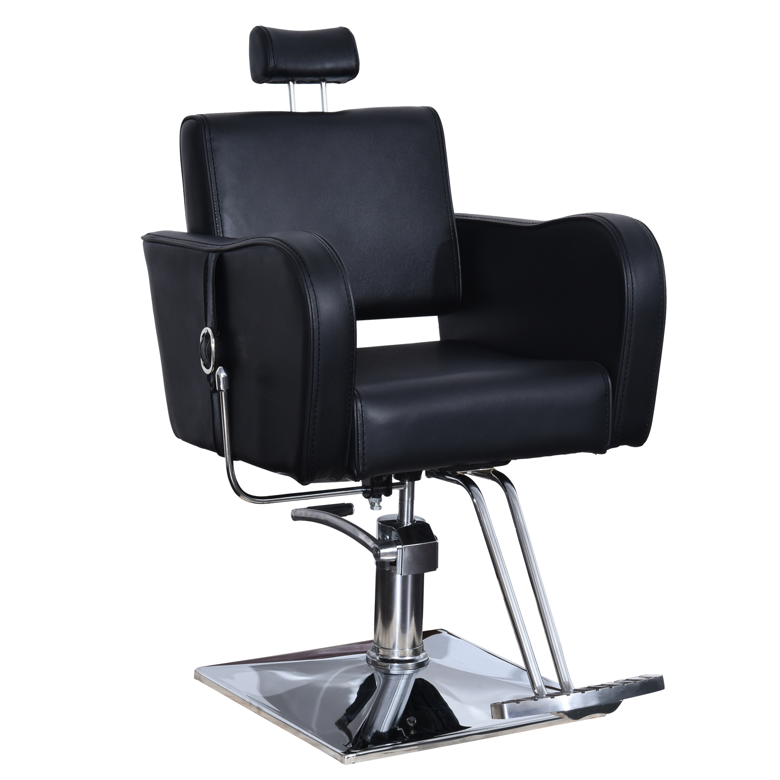 BarberPub Recliner Hydraulic Barber Chair Classic Antique Hair S